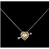 18KT Two-Tone Gold 2.25 ctw Diamond Pendant With Chain