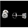 Image 2 : 1.10 ctw Diamond Stud Earrings - 14KT White Gold