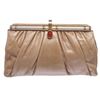 Judith Leiber Beige Snakeskin Clutch
