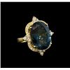Image 1 : 14KT Yellow Gold 17.39 ctw Topaz and Diamond Ring