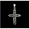 Image 2 : 0.80 ctw Diamond Cross Pendant - 14KT White Gold