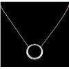 0.50 ctw Diamond Necklace - 14KT White Gold