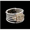 0.75 ctw Diamond Ring - 14KT White and Yellow Gold