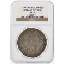 1599/8 Netherland 1 Lion Daalder Coin Holland DAV-8838 NGC VF20