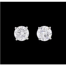 1.02 ctw Diamond Earrings - 14KT White Gold