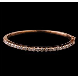 14KT Rose Gold 2.88 ctw Diamond Bangle Bracelet