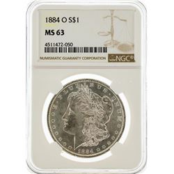 1884-O NGC MS63 Morgan Silver Dollar