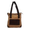 Image 1 : Gucci Brown Monogram Canvas Leather Trim Tote Handbag