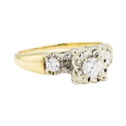 0.30 ctw Diamond Ring - 14KT Yellow and White Gold