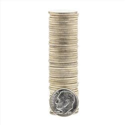Roll of (50) 1961-D Brilliant Uncirculated Roosevelt Dimes