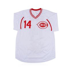 Cincinnati Reds Pete Rose Autographed Jersey With Stats