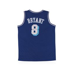 Los Angeles Lakers #8 Kobe Bryant Blue Throwback Autographed Jersey