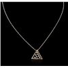 Image 2 : 14KT Two-Tone Gold 0.67 ctw Diamond Pendant With Chain