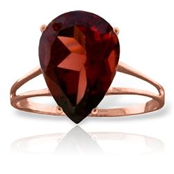 Genuine 5 ctw Garnet Ring Jewelry 14KT Rose Gold - REF-42K9V