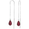 Image 1 : Genuine 6.6 ctw Ruby Earrings Jewelry 14KT White Gold - REF-20N8R
