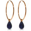 Genuine 6.6 ctw Sapphire Earrings Jewelry 14KT Rose Gold - REF-26K7V