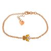 Genuine 0.60 ctw Citrine Bracelet Jewelry 14KT Rose Gold - REF-41N6R
