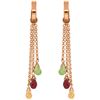 Genuine 4.9 ctw Garnet, Peridot & Citrine Earrings Jewelry 14KT Rose Gold - REF-43X6M