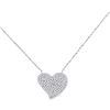 0.35 CTW Diamond Heart Pendant 10KT White Gold - REF-28K4W