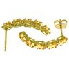 Genuine 2.5 ctw Citrine Earrings Jewelry 14KT White Gold - REF-37N4R
