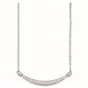 0.15 CTW Diamond Curved Bar Pendant 10KT White Gold - REF-22W4K