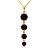 Genuine 3.9 ctw Garnet Necklace Jewelry 14KT Yellow Gold - REF-23A5K
