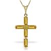 Genuine 1.15 ctw Citrine Necklace Jewelry 14KT Yellow Gold - REF-28M4T