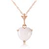 Genuine 0.65 ctw Opal Necklace Jewelry 14KT Rose Gold - REF-20K4V