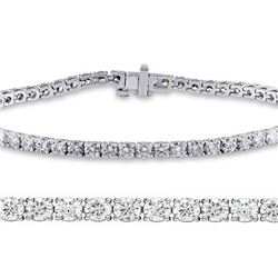 Natural 2ct VS-SI Diamond Tennis Bracelet 14K White Gold - REF-168F1W