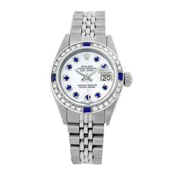 Rolex Pre-owned 26mm Womens Custom White MOP Stainless Steel - REF-470Y3W