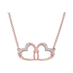 0.06 CTW Diamond Heart Love Pendant 10KT Rose Gold - REF-12W2K