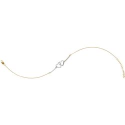 0.20 CTW Diamond Double Linked Heart Bracelet 10KT Yellow Gold - REF-34N4F