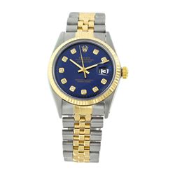 Rolex Pre-owned 36mm Mens Blue Two Tone - REF-490X2K