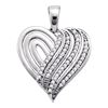 0.15 CTW Diamond Heart Love Pendant 10KT White Gold - REF-16X4Y