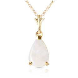 Genuine 0.77 ctw Opal Necklace Jewelry 14KT Yellow Gold - REF-20V4W