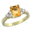 Image 1 : Natural 1.48 ctw citrine & Diamond Engagement Ring 14K Yellow Gold - REF-52G3M