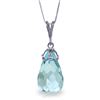 Genuine 10.25 ctw Blue Topaz Necklace Jewelry 14KT White Gold - REF-25P3H