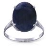 Genuine 8.5 ctw Sapphire Ring Jewelry 14KT White Gold - REF-85H2X