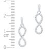 Image 2 : 0.25 CTW Diamond Infinity Dangle Earrings 10KT White Gold - REF-18X2Y