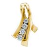 0.33 CTW Diamond Graduated Fashion Pendant 14KT Yellow Gold - REF-44K9W