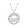 0.25 CTW Diamond Circle Moving Twinkle Pendant 10KT White Gold - REF-28M4H
