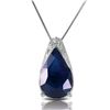 Genuine 4.65 ctw Sapphire Necklace Jewelry 14KT White Gold - REF-44F7Z
