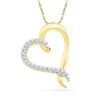 0.10 CTW Diamond Heart Love Pendant 10KT Yellow Gold - REF-8M9H