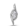 0.24 CTW Diamond 2-stone Hearts Together Pendant 14KT White Gold - REF-26M3H