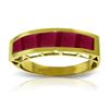 Genuine 2.5 ctw Ruby Ring Jewelry 14KT Yellow Gold - REF-60M7T