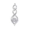 0.10 CTW Diamond Infinity Pendant 10KT White Gold - REF-13N4F
