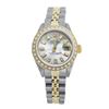 Rolex Pre-owned 26mm Womens Custom White Mother of Pearl Two Tone - REF-550X3K