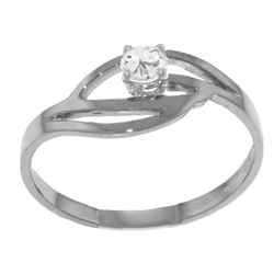 Genuine 0.15 ctw Diamond Anniversary Ring Jewelry 14KT White Gold - REF-42M2T