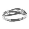 Genuine 0.10 ctw Diamond Anniversary Ring Jewelry 14KT White Gold - REF-54A9K