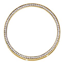 0.50 CTWDiamond Circle Outline Pendant 14KT Yellow Gold - REF-41W9K